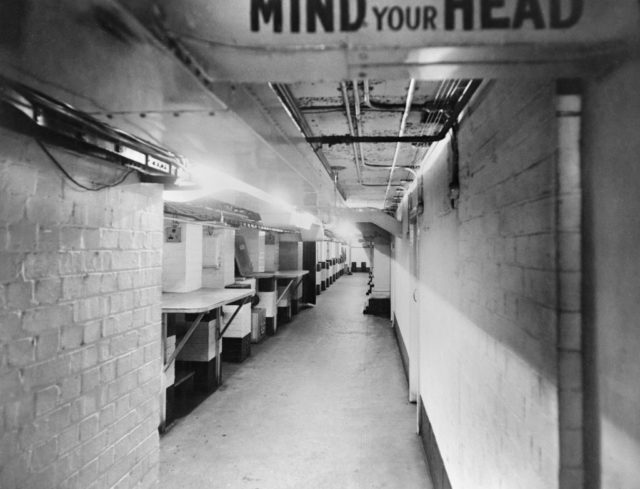 Emergency kitchen and sleeping quarters in the Cabinet War Rooms