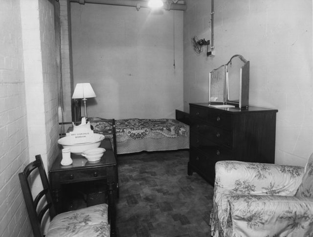 Clementine Churchill's bedroom in the Cabinet War Rooms