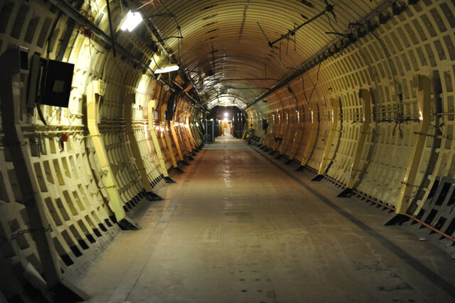 Hallway within one of the Kingsway Exchange Tunnels