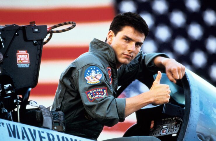 Tom Cruise as Lt. Pete "Maverick" Mitchell in 'Top Gun'