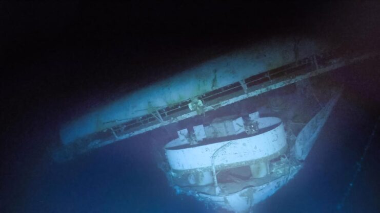 Wreck of the USS Yorktown (CV-5) on the seafloor