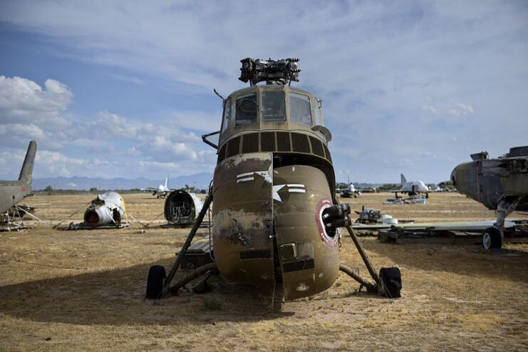 Remains of a Sikorsky H-34C in the Arizona desert