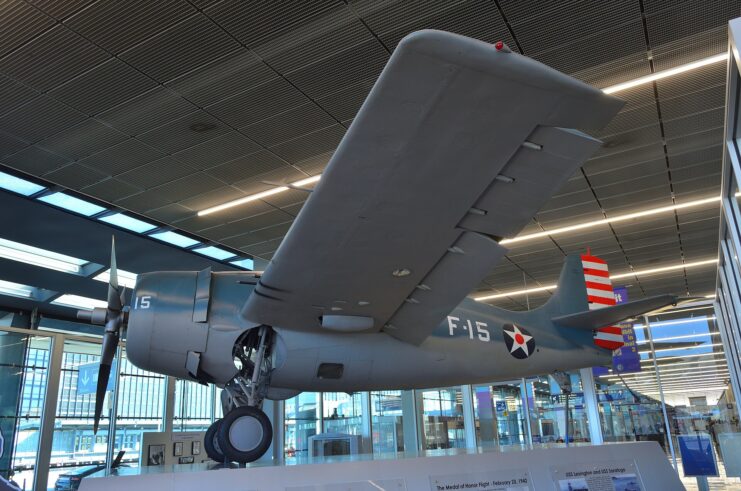 Grumman F4F-3 Wildcat on display