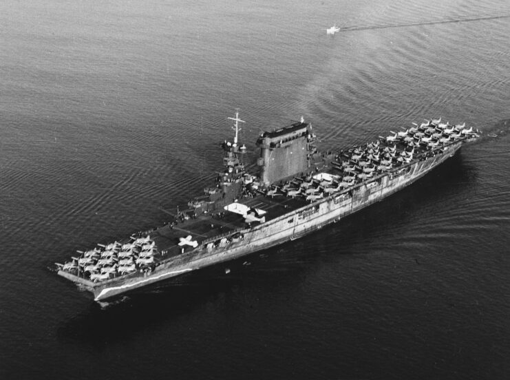 USS Lexington (CV-2) at sea